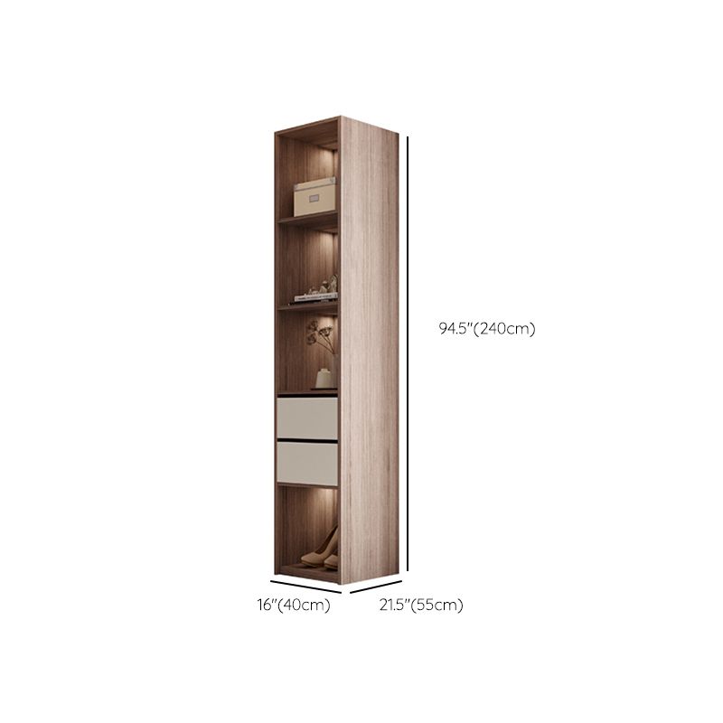 Hinged Wardrobe Cabinet Engineered Wood Wardrobe Armoire for Bedroom