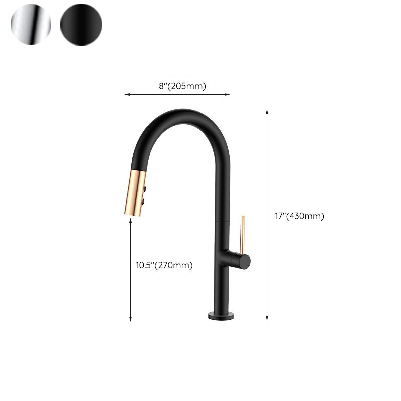 Pull Down Kitchen Faucet Single Handle 2-Function Faucet with Pull Out Sprayer