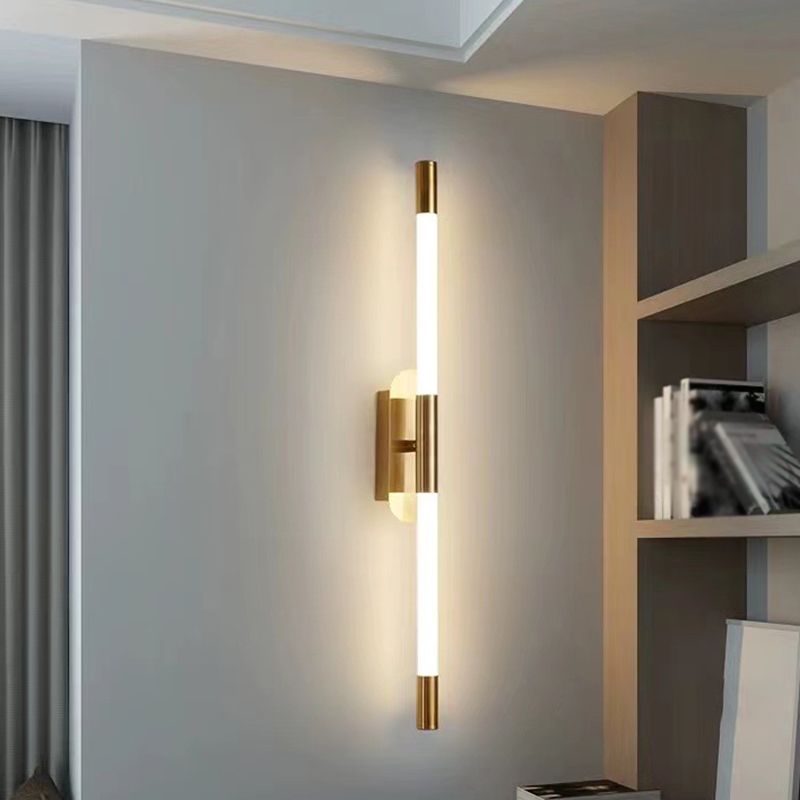 Golden/Black Linear Wall Light Sconces Modern LED Sconces for Living Room