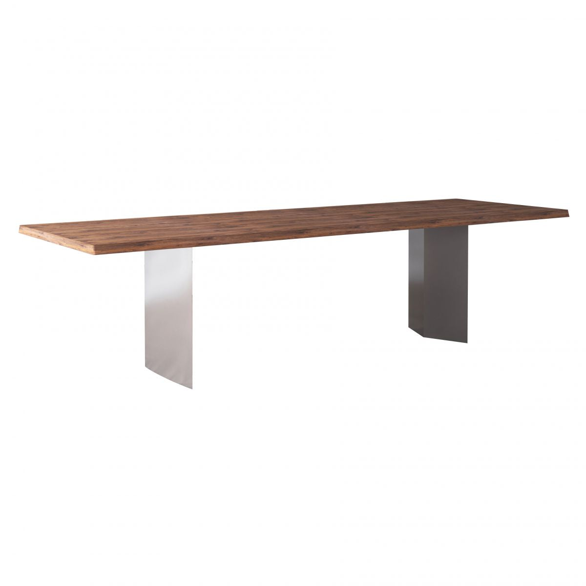 Rectangle Luxury Style Dining Table Wood Color Fixed Table with Solid Wood