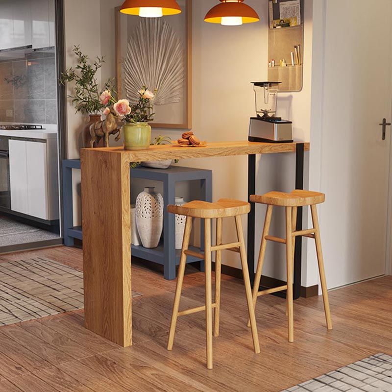 Modern Rectangle Pub Dining Set 1/2/3 Pieces Solid Wood Counter Table