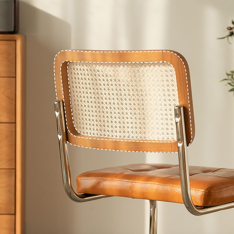 Contemporary Style Open Back Leather Upholstered Home Dining Chairs