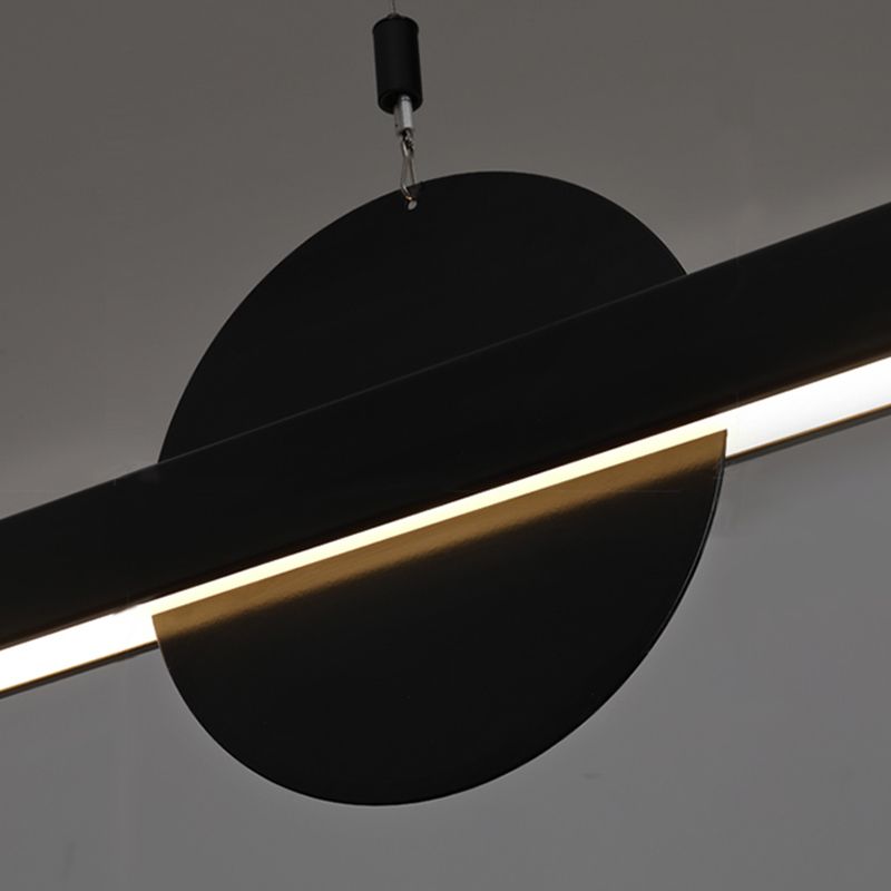 Candelier de la isla de geometría moderna de la oficina de 1 linda accesorios de iluminación LED LED de iluminación