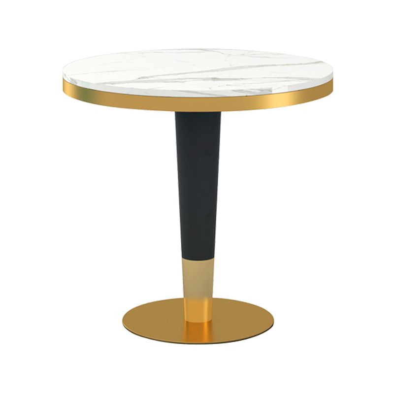 1/2/3/4/5 Pcs Metal Modern Dining Set with Round Dining Table Dinette Set