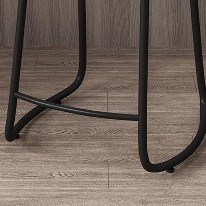 Modern Backrest Counter Stool Iron Milk Tea Shop Bar Stool with Wooden Seat and Pedal