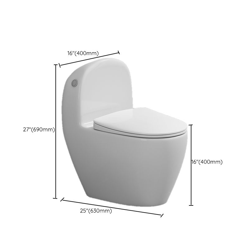 Contemporary Ceramic White Toilet Bowl Floor Mount Urine Toilet with Seat for Washroom