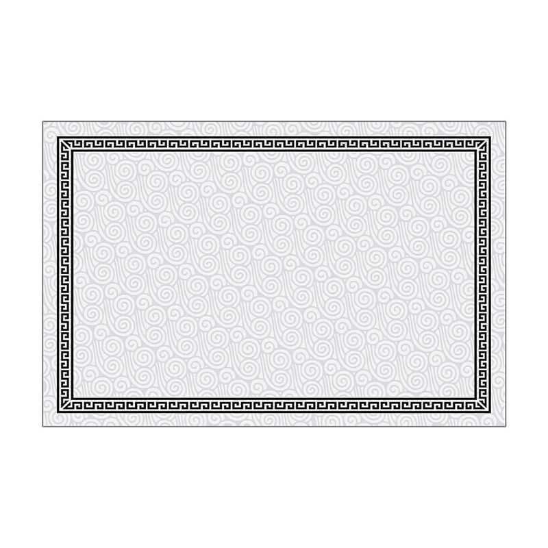 Grey Straight Stripe Rug Polyester Simple Rug Non-Slip Backing Rug for Living Room