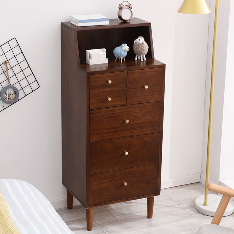 Solid Wood Accent Chest with Straight Legs 15.74" Wide Chest with 6 Drawers