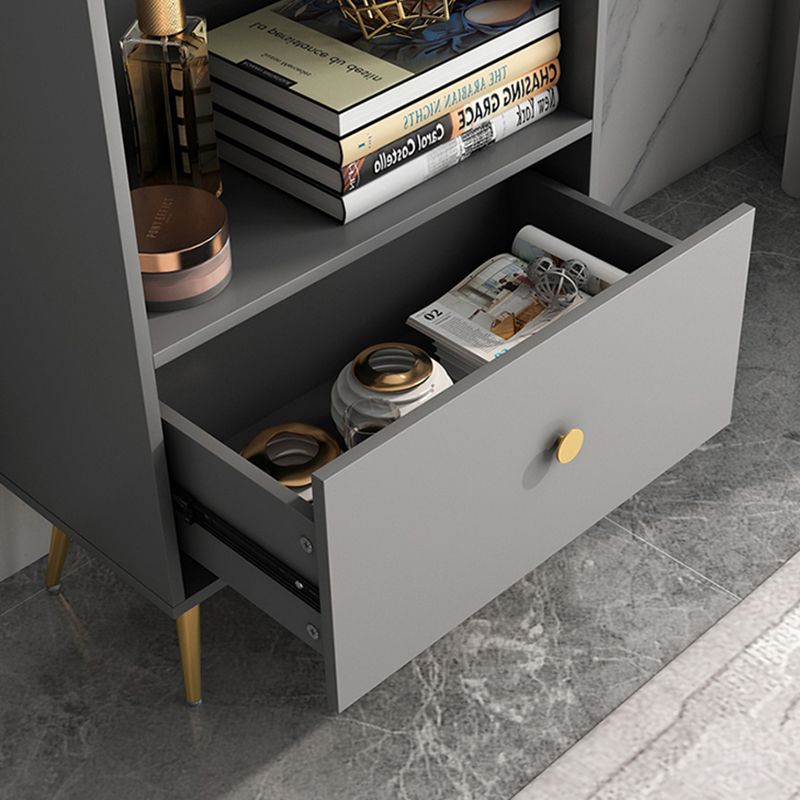 Contemporary Engineered Wood Bookcase Closed Back Standard Bookshelf