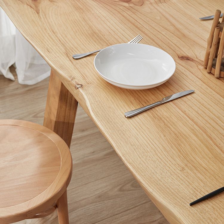 Solid Wood Rectangle Dining Table Modern Contemporary Pine Wood Table with 4 Legs