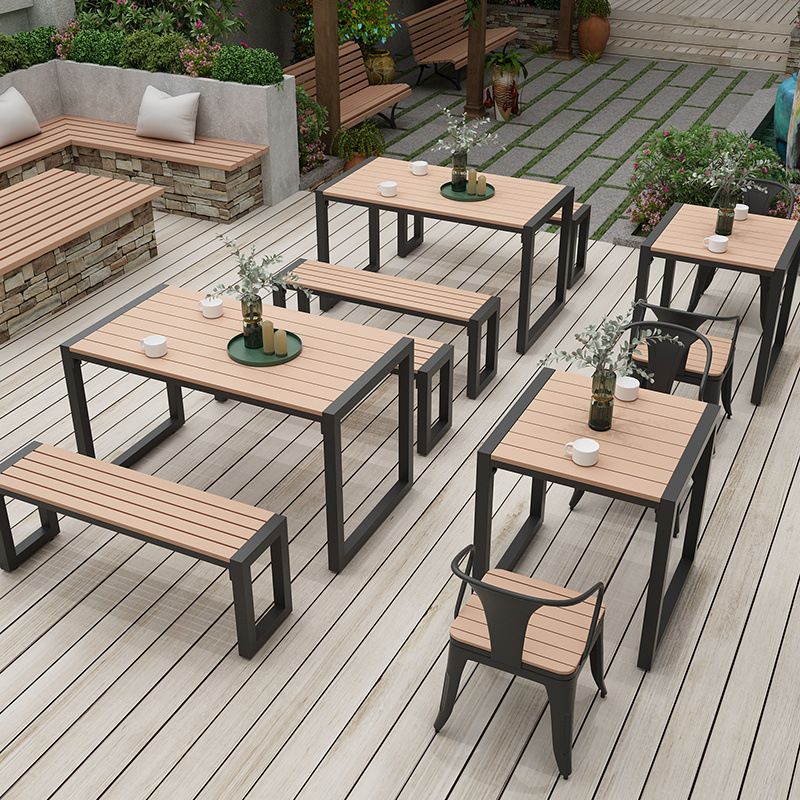 Industrial 1/3/5/7 Pieces Metal Dining Set Reclaimed Wood Dining Table Set