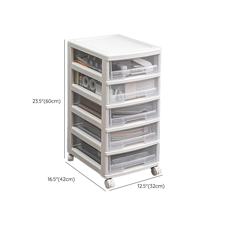 Modern Vertical Transparent Filing Cabinet Plastic Drawers File Cabinet