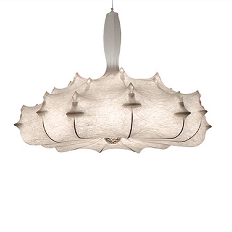 Éclairage pendentif ombré Amélioration du tissu minimaliste salon PLADANT PLANDANT EN BLANC