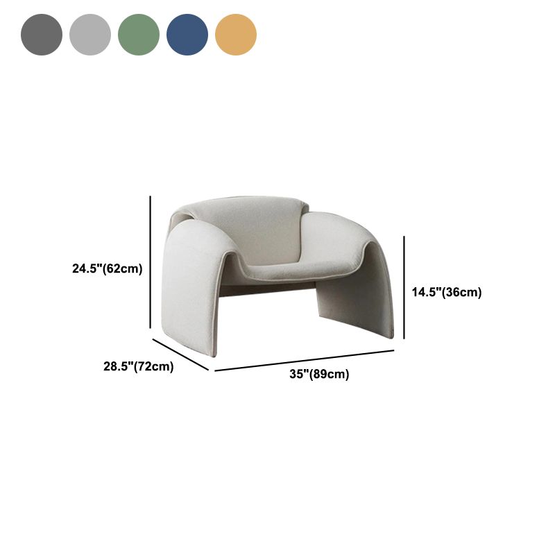 28.35" Wide Scandinavian Style Single Sofa Chair Velvet Arm Chair