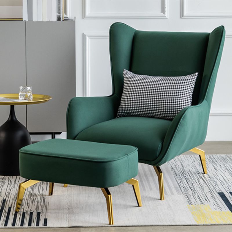 Solid Color Flared Arms Chair Basic Four Legs Chair for Living Room/Bedroom