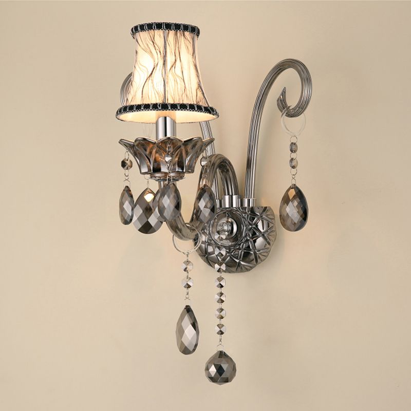 Fumo gris cónicoidulcador cónyuge lámpara modernista modernista 1/2 luces de la sala de estar iluminación montada en la pared