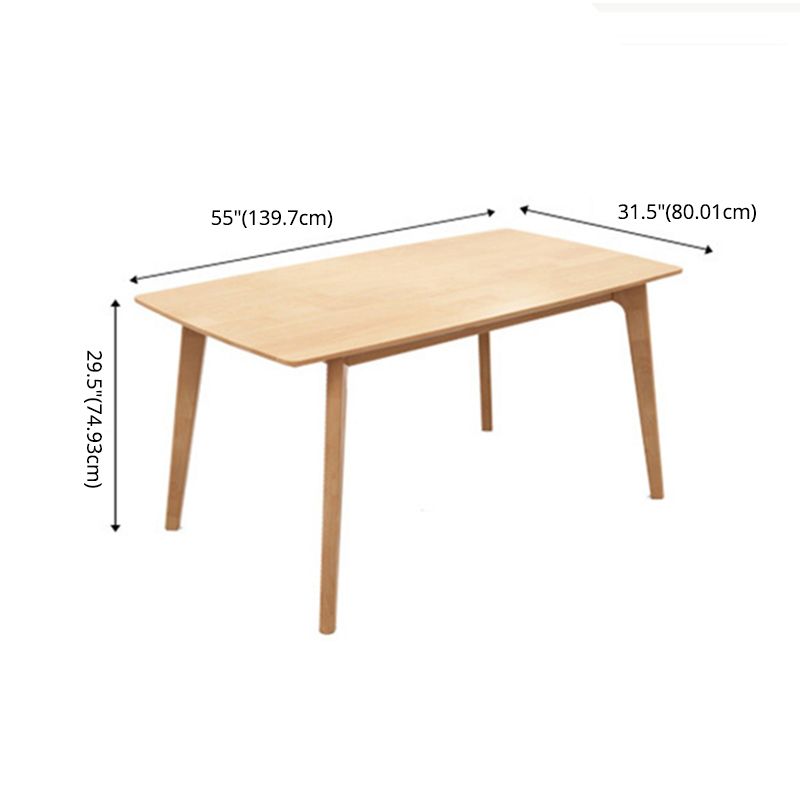 Modern Style Wood Rectangle Shape Dining Table Set 4 Legs Table Formal for Dining Furniture