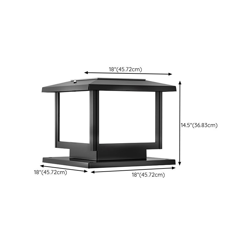 Modern LED Pillar Light Minimalist LED Solar Lighting Fixture for Garden
