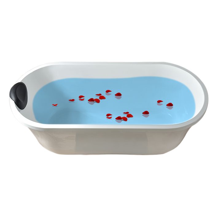 Stand Alone Antique Finish Bathtub Modern Oval Soaking Bath Tub