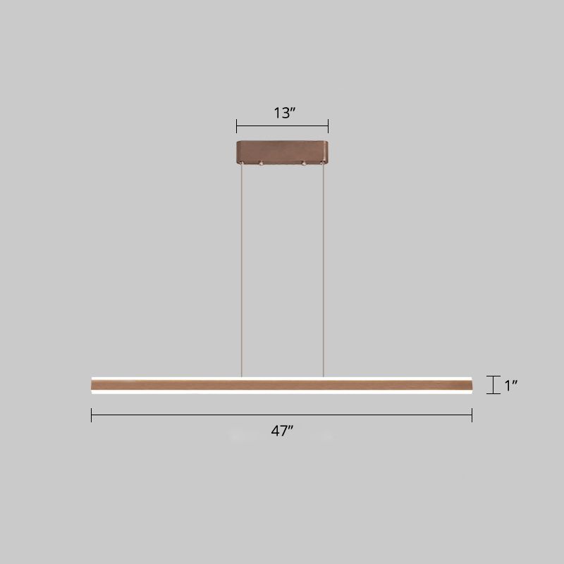 Triangular Pole Shaped Island Light Simple Aluminum LED Hanging Lamp for Restaurant