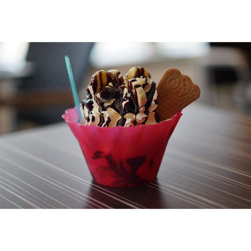 Dessert Shop Wall Mural with Ice Cream Painting Eco-friendly for Decoration