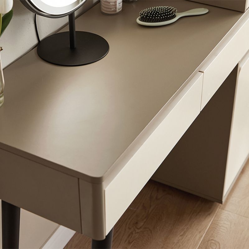 Contemporary With Drawer Wood Lighted Mirror Bedroom Dressing Table