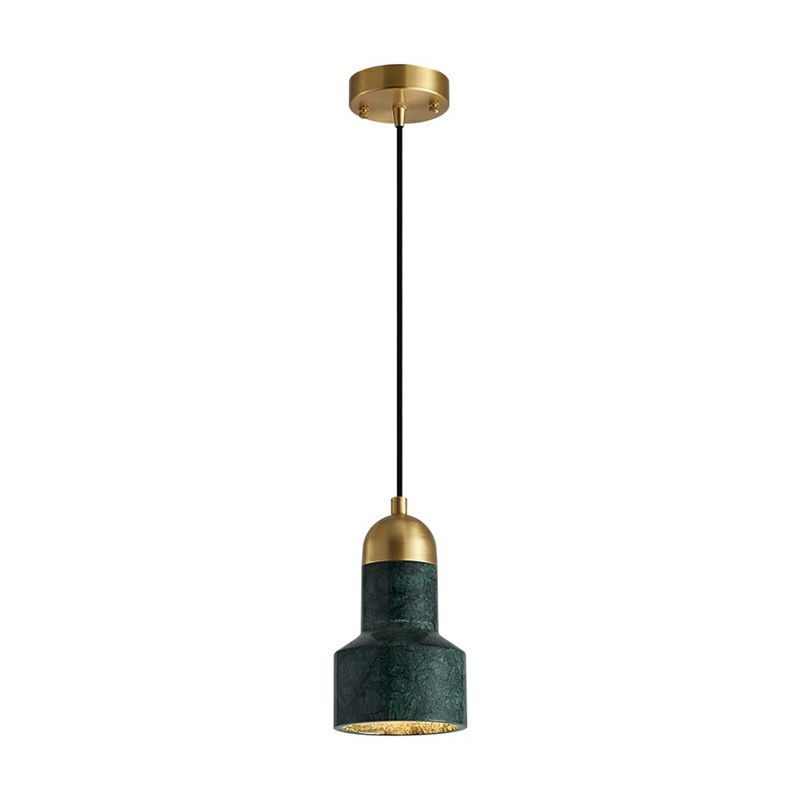 Marble Grenade Down Lighting Pendant Postmodern Single-Bulb Ceiling Hang Lamp over Table