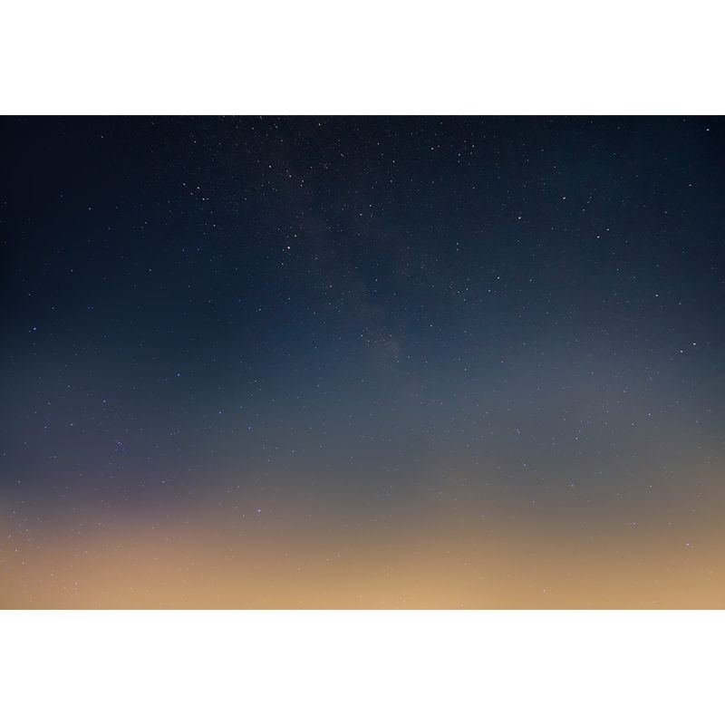 Non-Woven Waterproof Mural Modern Night Stars Printed Wall Covering in Blue-Yellow