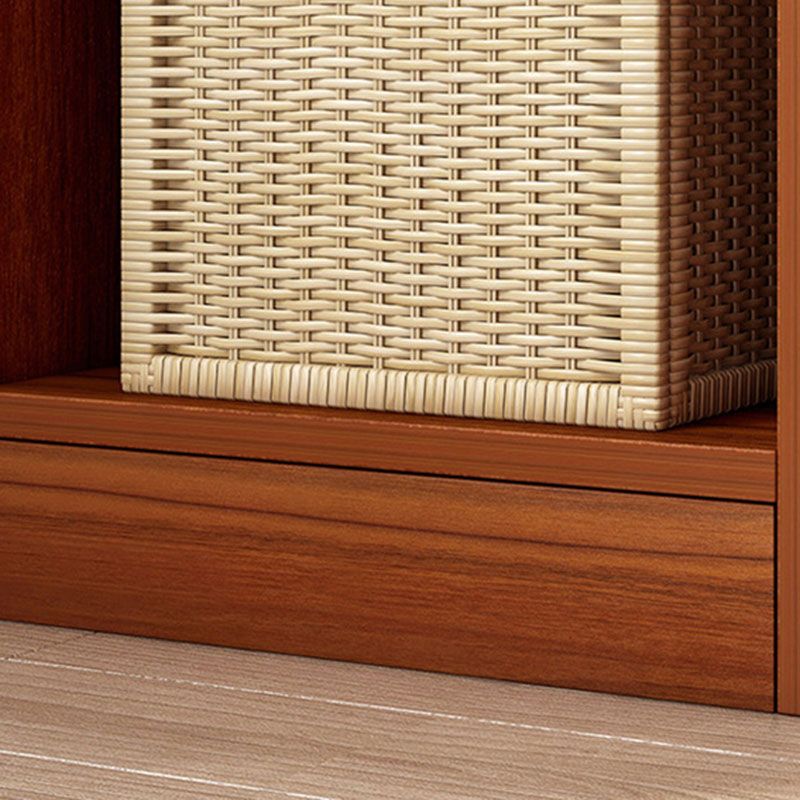 Contemporary Closed Back Bookcase Engineered Wood Bookshelf for Home Office