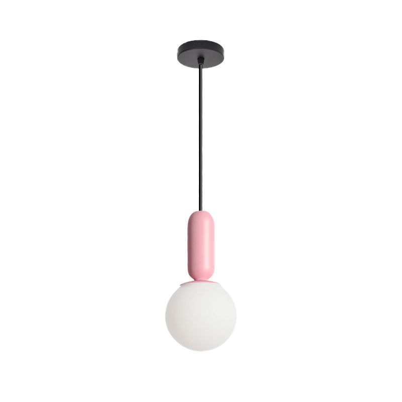 Nordic Elemy Bare Bulbe Pendant Light 1 Head Hanging Lampe for Study Room Bedroom