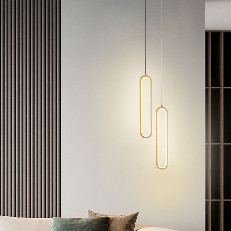 Éclairage de suspension de style moderne linéaire minimaliste Éclairage suspendu pour le salon