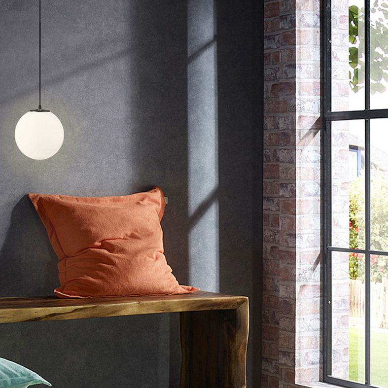 Pendule verre suspendu plafonnier style minimaliste plafond blanc pendant plafonnier