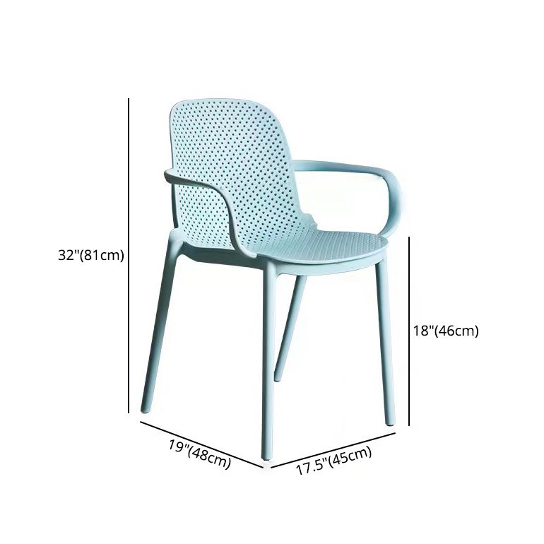 Chaise de fauteuil en plastique moderne Chaise latéral de salle à manger massif empilable pour cuisine pour cuisine