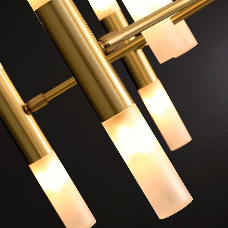 Starburst Metal Chandelier Lighting Fixture Modern Style Gold Hanging Light Fixture