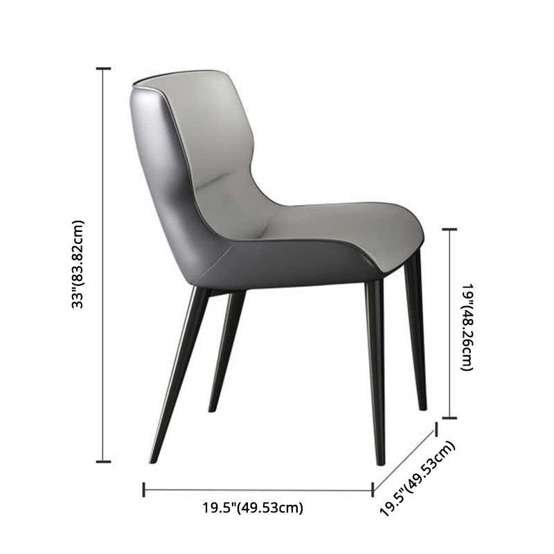 Modern Sintered Stone Dining Table Set with Rectangle Table and Metal Base Formal Dining Set