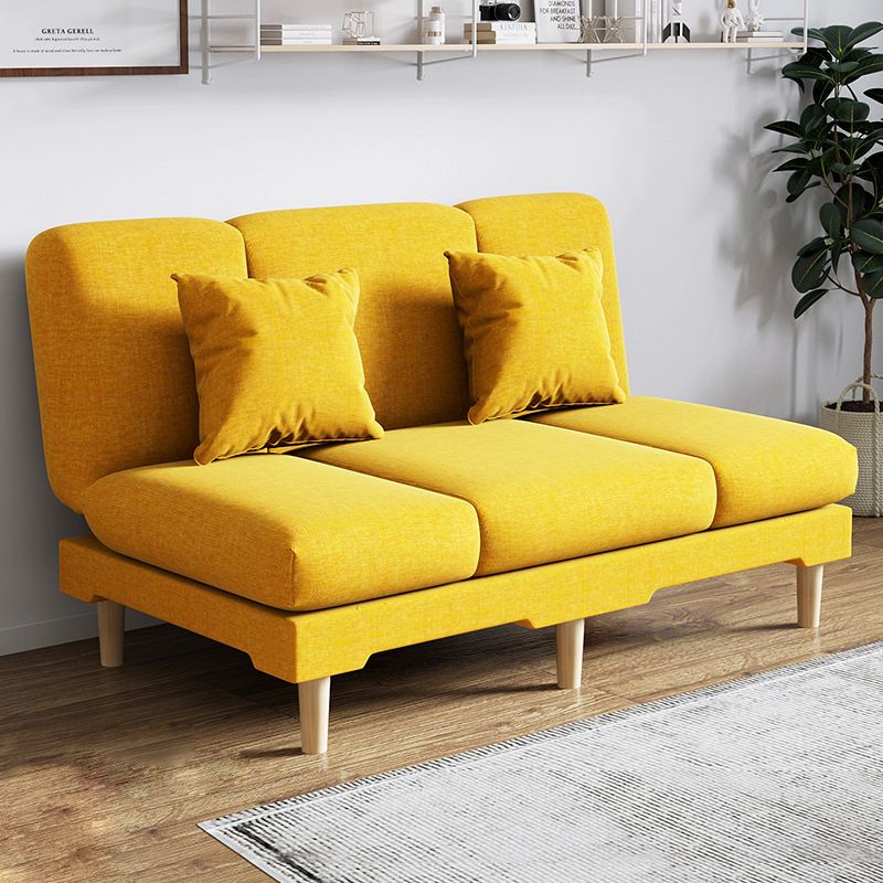 Modern Wood Legs Sofa 2/3 Seater Armless Convertible Sleeper Sofa
