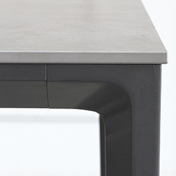 Mesa de comedor de piedra sinterizada de estilo industrial Mesa Base Metálica Mesa Rectángulo
