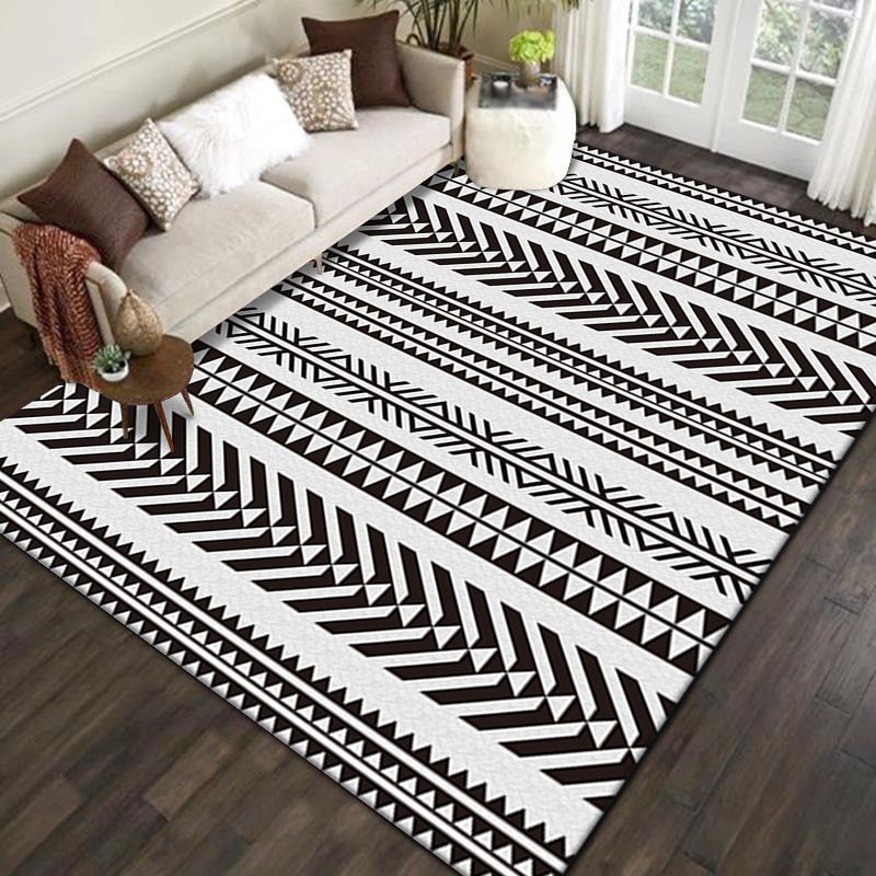 Bohemia Indoor Rug Polyester Graphic Rug Stain Resistant Rug for Living Room