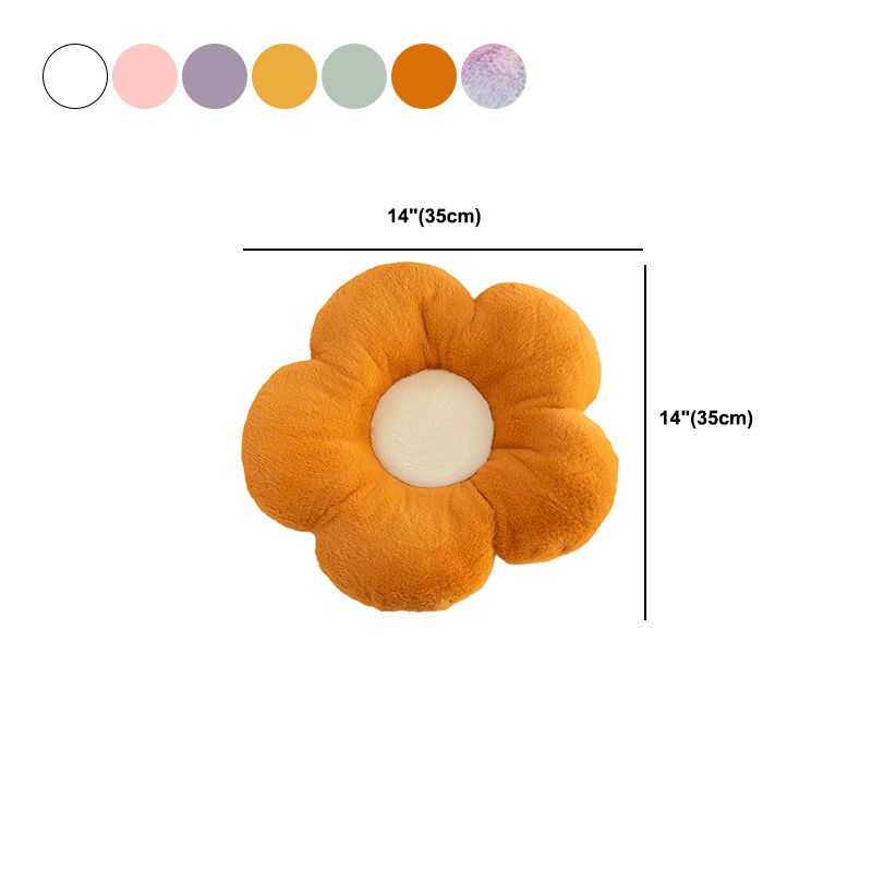 Contemporary Pouf Ottoman Velvet Upholstered Tear Resistant Flower Shape Ottoman