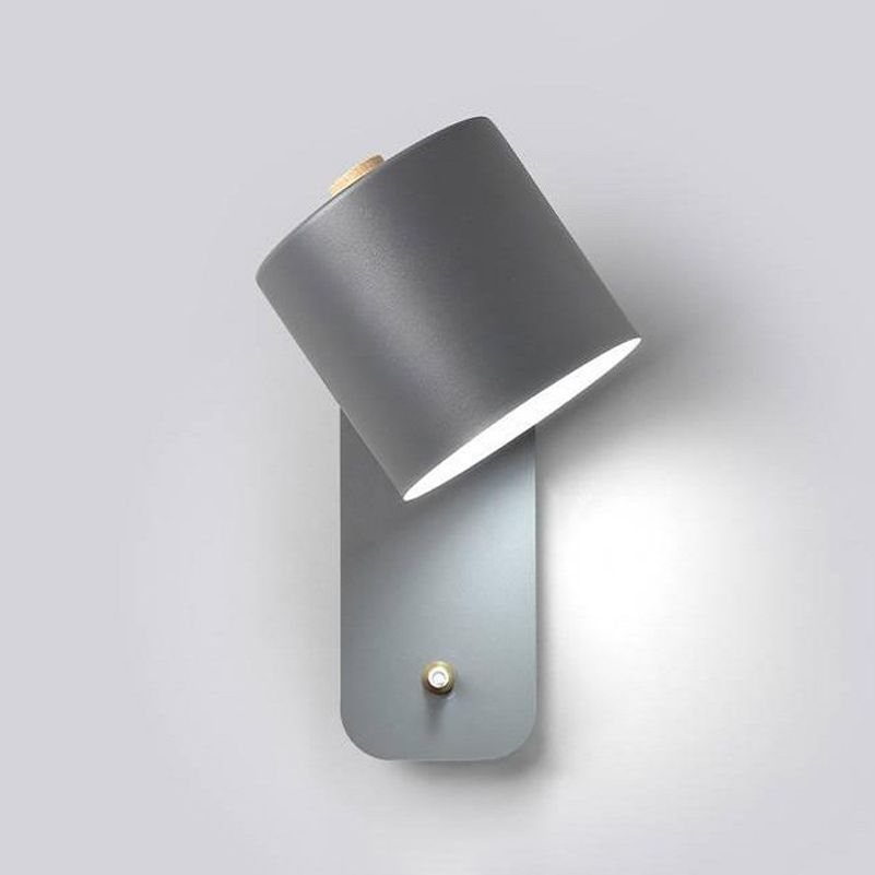 Slaapkamer eenvoudige sconce verlichtingsarmaturen 1 blub metalen roterende wandgemonteerde verlichting