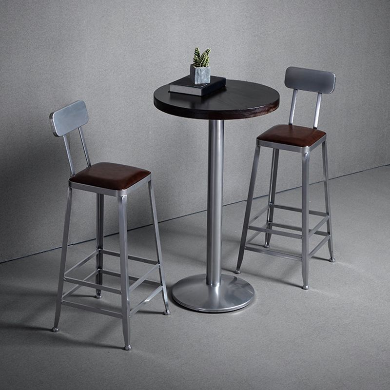 1/2/3 Pieces Pub Table Set Contemporary Round Table and Stool Set