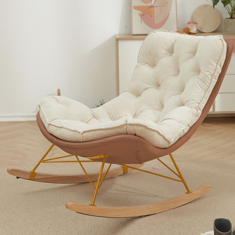 Contemporary Armless Accent Chair Tufted Lounge Chair with High Back