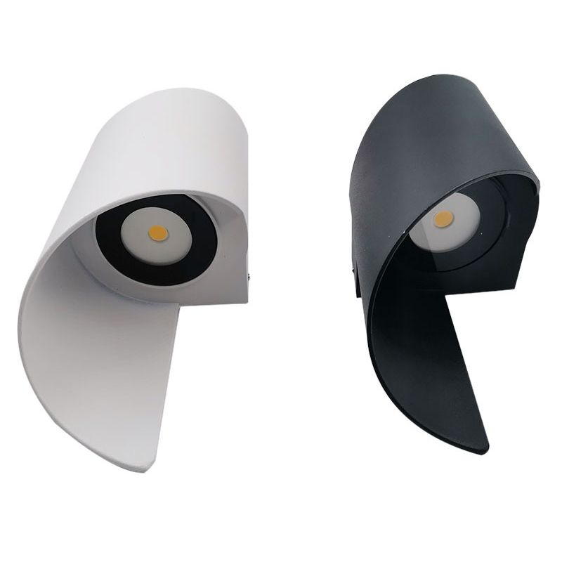 Contemporary Style Wrapped Wall Mounted Light Metal 2 Lights Wall Washer Sconce