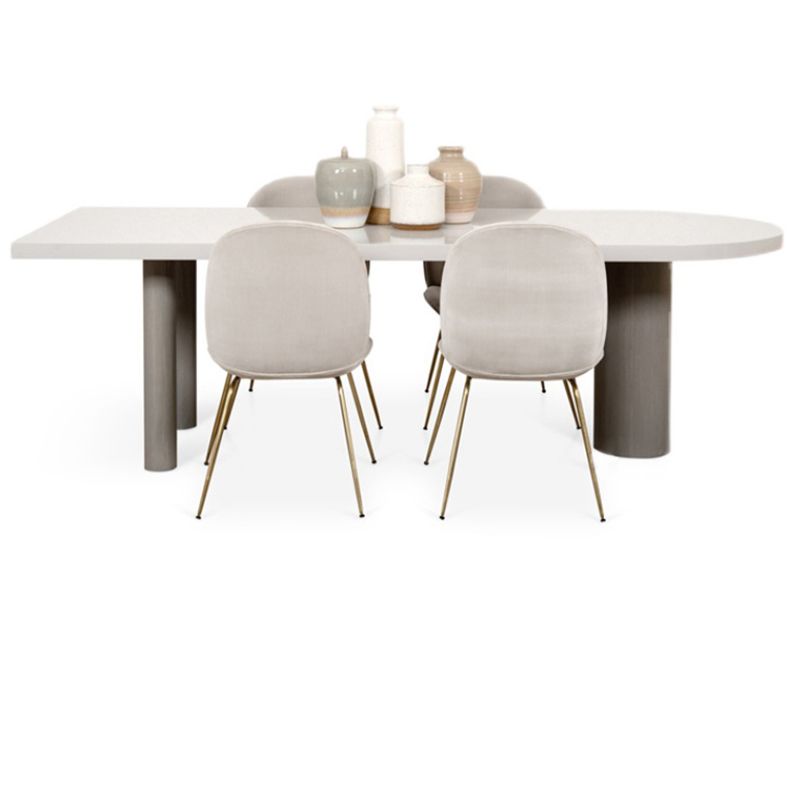 Free Form Solid Wood Dining Table Simplicity 3 Legs Table for Dining Room