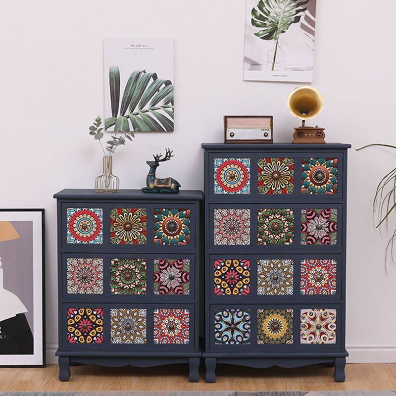 Brown Storage Chest Traditional Style Wooden Storage Chest Dresser with Drawers
