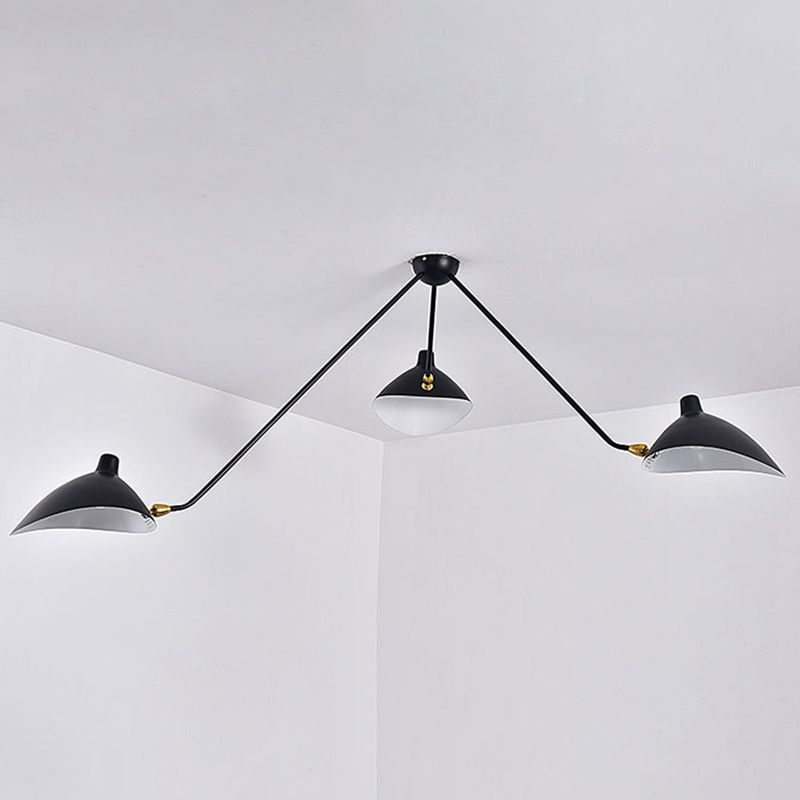 Platypus plafondarmatuur postmodern metalen 3-licht zwarte hanglamp voor eetkamer