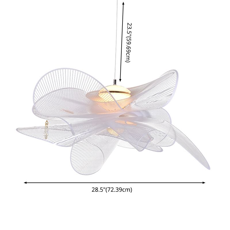 Luz de colgante colgante sombreado de estilo acrílico Led acrílico Luz colgante de luz en blanco