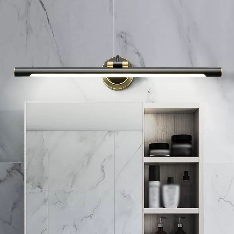 Postmodern Style Linear Shape Wall Sconce Metal 1 Light Sconce Light for Bathroom
