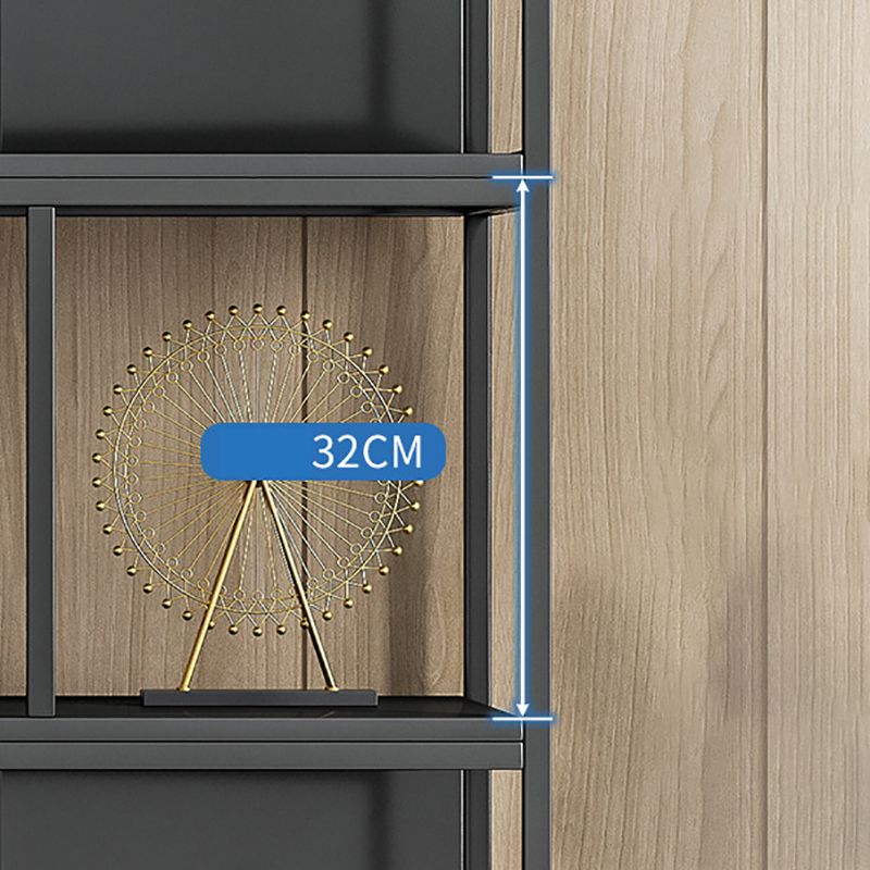 Modern Steel Bookcase Rectangular Shelves 71"H X 12" W Bookshelf for Office