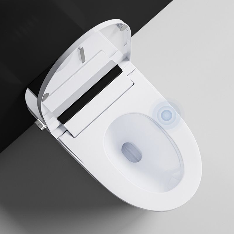 Gloss White Toilet Modern Siphon Jet Toilet Bowl with Heated Seat